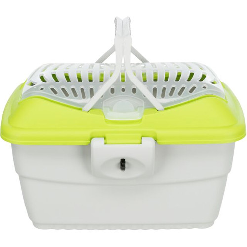 Переноска Trixie Mini-Capri Transport Box для гризунів, вагою до 2 кг, 40×22×30 см, світло-сіра/зелена