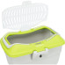 Переноска Trixie Mini-Capri Transport Box для гризунів, вагою до 2 кг, 40×22×30 см, світло-сіра/зелена