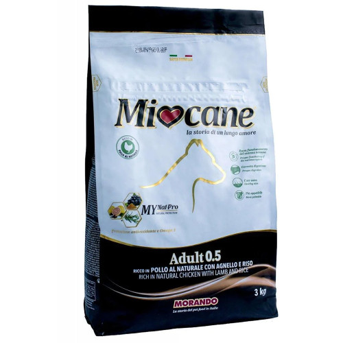 Сухий корм Morando MioCane Adult Lamb & Rice для дорослих собак середніх порід, з ягням і рисом, 3 кг