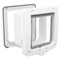Дверцята Trixie 4-Way Flap Door with Tunnel для котів, з додатковими елементами, білі, 20×22 см