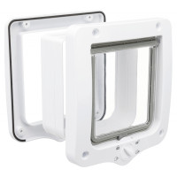Дверцята Trixie 4-Way Flap Door with Tunnel для котів, з додатковими елементами, білі, 20×22 см Дверцята Trixie 4-Way Flap Door with Tunnel для котів, з додатковими елементами, білі, 20×22 см