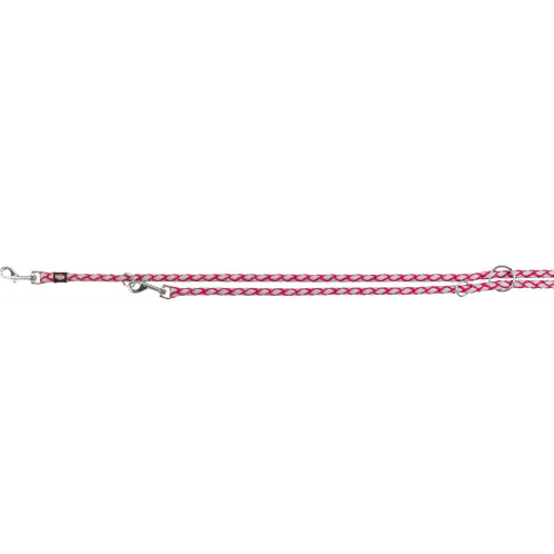 Повідець-перестібка Trixie Cavo Reflect Adjustable Lead для собак, світловідбиваючий, розмір S-M, 2 м/12 мм, фуксія