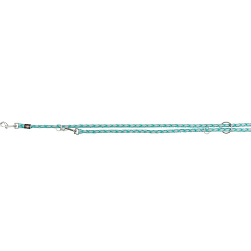 Повідець-перестібка Trixie Cavo Reflect Adjustable Lead для собак, світловідбиваючий, розмір S-M, 2 м/12 мм, океан