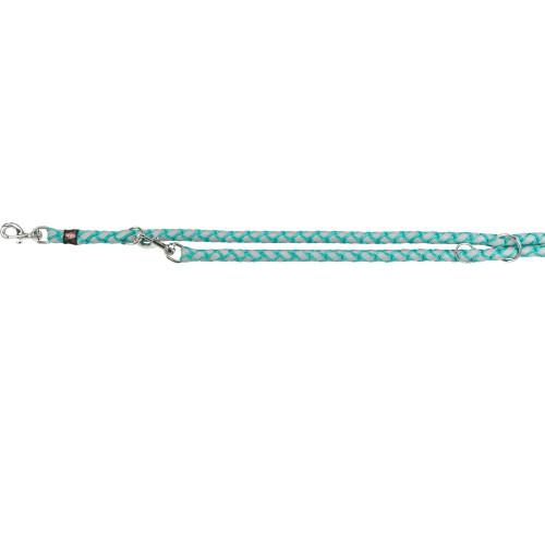 Повідець-перестібка Trixie Cavo Reflect Adjustable Lead для собак, світловідбиваючий, розмір L-XL, 2 м/18 мм, океан