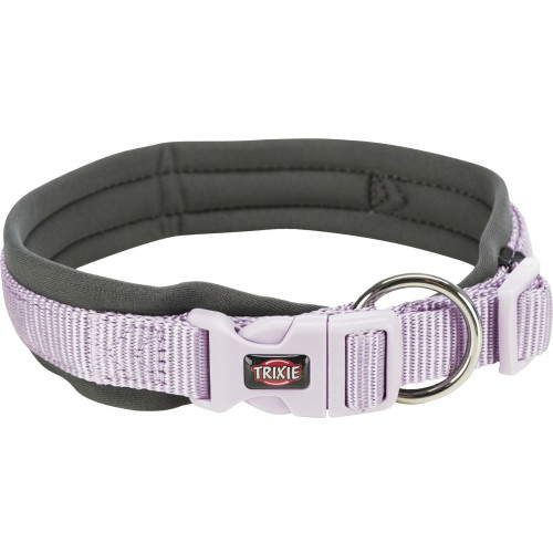 Нашийник Trixie Premium Neoprene Padding для собак, розмір L, 25 мм/49-55 см, бузковий/графіт