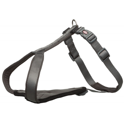 Шлея Trixie Premium Y-Harness для собак, 30-37 см, 10 мм, розмір XXS-XS, графіт
