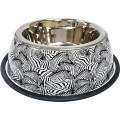 Миска Croci Animalier Zebra для собак, нержавіюча з гумовим підставою, 200 мл, 17 см