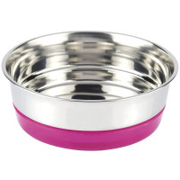 Миска Croci Neon на гумці, для котів і собак, нержавіюча, рожевий, 820 мл, 17 см Миска Croci Neon на гумці, для котів і собак, нержавіюча, рожевий, 820 мл, 17 см