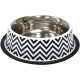 Миска Croci Twiggy Stripes для котів і собак, нержавіюча, орнамент, 940 мл, 23 см
