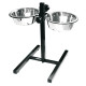 Стійка з двома мисками Croci Dinner Set для собак, нержавіюча, регульований, 2×20 см, 1.9 л