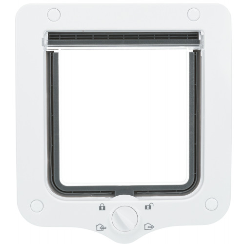 Дверцята Trixie 4-Way Flap Door with Tunnel для котів, з додатковими елементами, білі, 20×22 см