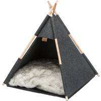 Лежак-вігвам Trixie Tipi для котів, антрацит, 55×65×55 см Лежак-вігвам Trixie Tipi для котів, антрацит, 55×65×55 см