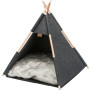 Лежак-вігвам Trixie Tipi для котів, антрацит, 55×65×55 см