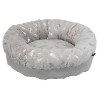 Лежак Trixie Feather Bed для собак, принт срібне перо, сірий, 50 см