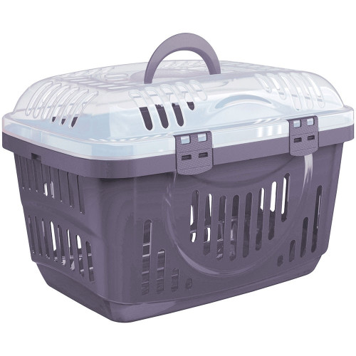 Переноска Georplast Rocket Classic для собак, з прозорою кришкою, 49×33×33 см
