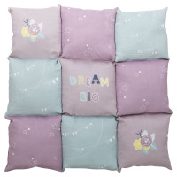 Лежак Trixie Patchwork для цуценят, з принтом, рожево-берюзовий, 60×60 см Лежак Trixie Patchwork для цуценят, з принтом, рожево-берюзовий, 60×60 см