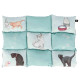 Лежак Trixie Patchwork для котів, з принтом, берюзовий, 70×55 см