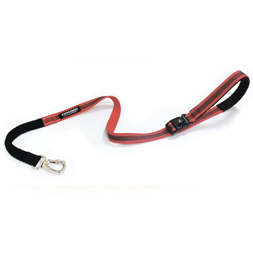 Повідець Croci Hiking AntiShock для собак, регульований, нейлон, червоний, 1.5×120 см