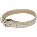 Нашийник регульований Croci Collare Luxury для собак, екошкіра, бежевий, 30-35×1.5 см