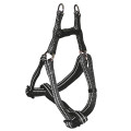 Шлея Croci Soft Reflective для собак, світловідбиваючі, нейлон, чорна, 50-65×2 см