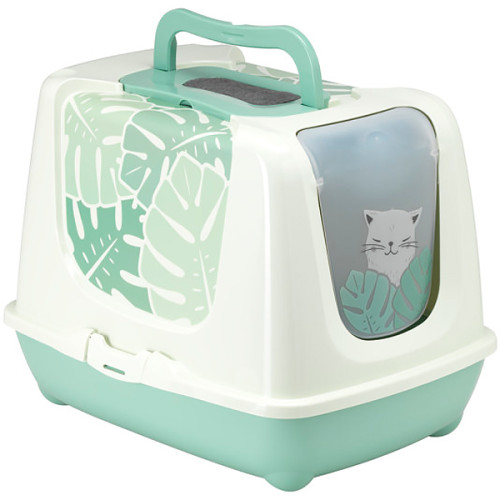 Туалет-будиночок, з вугільним фільтром Moderna Trendy Cat Eden, для кішок, зелений, 57 × 44 × 44 см