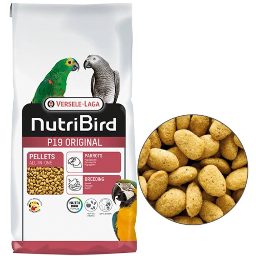 Корм Versele-Laga NutriBird P19 Original Breeding для великих папуг, 10 кг