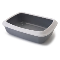 Туалет з бортиком Savic Iriz Cat Litter Tray, для кішок, сірий, 42 × 31 × 12 см