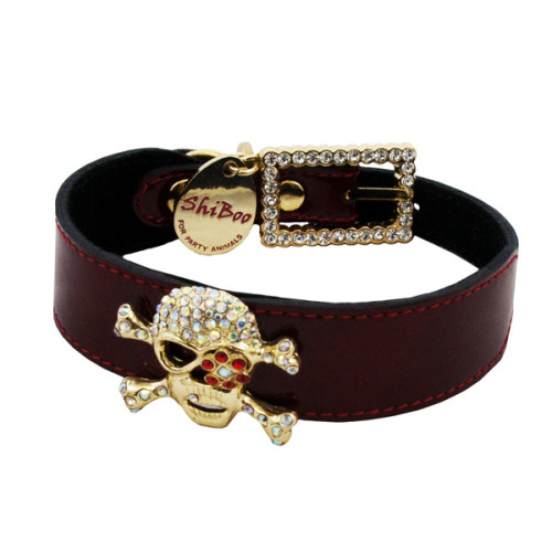 Нашийник Shiboo Candy Pink Pirate-25 для собак, рубін-білий, 2.5 × 35 см