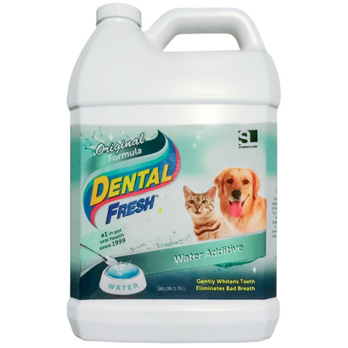 Рідина від зубного нальоту і запаху з пащі SynergyLabs Dental Fresh для собак, для кішок, 3.79 л