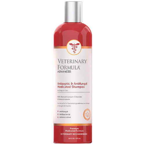 Шампунь Veterinary Formula Advanced Antiseptic & Antifungal Shampoo, для собак і кішок, 0.473 л