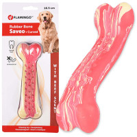 Іграшка жувальна Flamingo Rubber Saveo Curved Bone Beef, смак яловичини, для собак, 16.5 × 5 см Іграшка жувальна Flamingo Rubber Saveo Curved Bone Beef, смак яловичини, для собак, 16.5 × 5 см