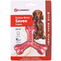 Іграшка Flamingo Rubber Flexo Saveo Triple Bone Beef, смак яловичини, для собак, 10 × 8.5 см Іграшка Flamingo Rubber Flexo Saveo Triple Bone Beef, смак яловичини, для собак, 10 × 8.5 см