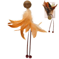 Іграшка Flamingo Catnip Ball & Feather, м'яч з котячої м'ятою, для кішок Іграшка Flamingo Catnip Ball & Feather, м'яч з котячої м'ятою, для кішок