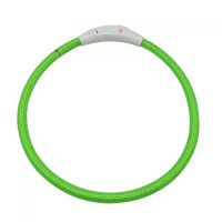 Нашийник світиться Croci LED для собак, USB, силікон, салатовий, 70 см