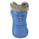 Куртка утеплена Croci Blue Parka для собак, зима, синій, M, 25 см