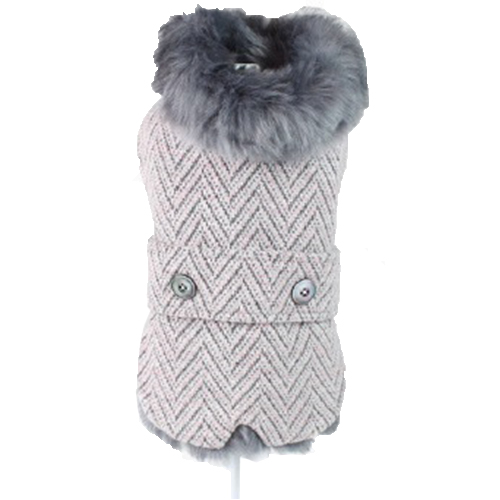Куртка утеплена Croci Desire для собак, зима, сірий, XL, 35 см