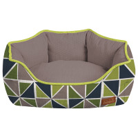 Диван Croci Cozy Ray для собак, овальний, різнокольоровий, 85×66×23 см