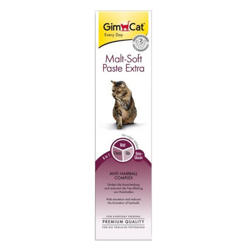 Паста GimCat Malt-Soft Extra, для виведення шерсті, для кішок, 200 г
