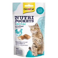 Ласощі GimCat Nutri Pockets Dental для гігієни ротової порожнини, для котів, 60 г Ласощі GimCat Nutri Pockets Dental для гігієни ротової порожнини, для котів, 60 г