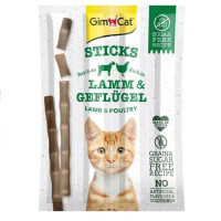 Ласощі GimCat Sticks палички з ягням, для кішок, 4 шт Ласощі GimCat Sticks палички з ягням, для кішок, 4 шт