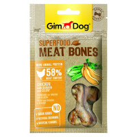 Ласощі GimDog Superfood Meat Bone, курка з бананом і селерою, для собак, 70 г Ласощі GimDog Superfood Meat Bone, курка з бананом і селерою, для собак, 70 г