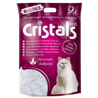 Силікагелевий наповнювач Cristals Fresh для котячого туалету, з ароматом лаванди, 9 л Силікагелевий наповнювач Cristals Fresh для котячого туалету, з ароматом лаванди, 9 л