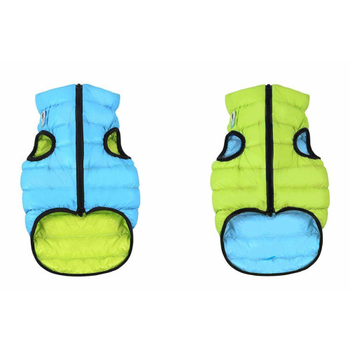 Двостороння куртка AiryVest L55 для собак, салатово-блакитна