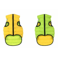 Двостороння куртка AiryVest L65 для собак, салатово-жовта