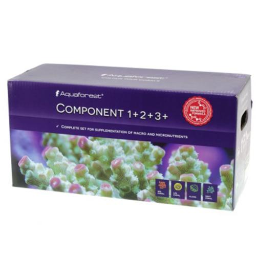 Мікро і макроелементи Aquaforest Component 1+, 2+, 3+ для морського акваріума, Баллінг-метод, 3x5 л