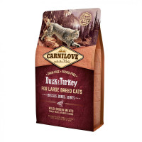 Сухий корм Carnilove Cat Large Breed, для кішок великих порід, качка, індичка, 2 кг