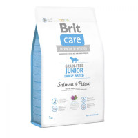 Сухой корм Brit Care GF Junior Large Breed Salmon & Potato, для щенков гигантских пород, 3 кг