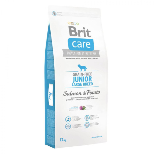 Сухий корм Brit Care GF Junior Large Breed Salmon & Potato, для цуценят гігантських порід, 12 кг