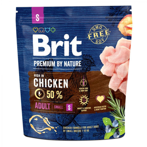 Сухий корм Brit Premium Dog Adult S, для собак малих порід, 1 кг