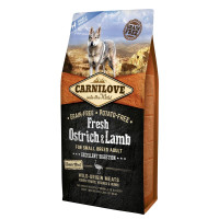 Сухий корм Carnilove Fresh Ostrich & Lamb for Small Breed Dogs, для собак, 6 кг